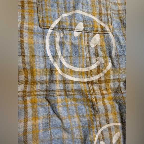 Altar'd State Yellow and Gray Plaid Button Down Shirt - Picture 5 of 7